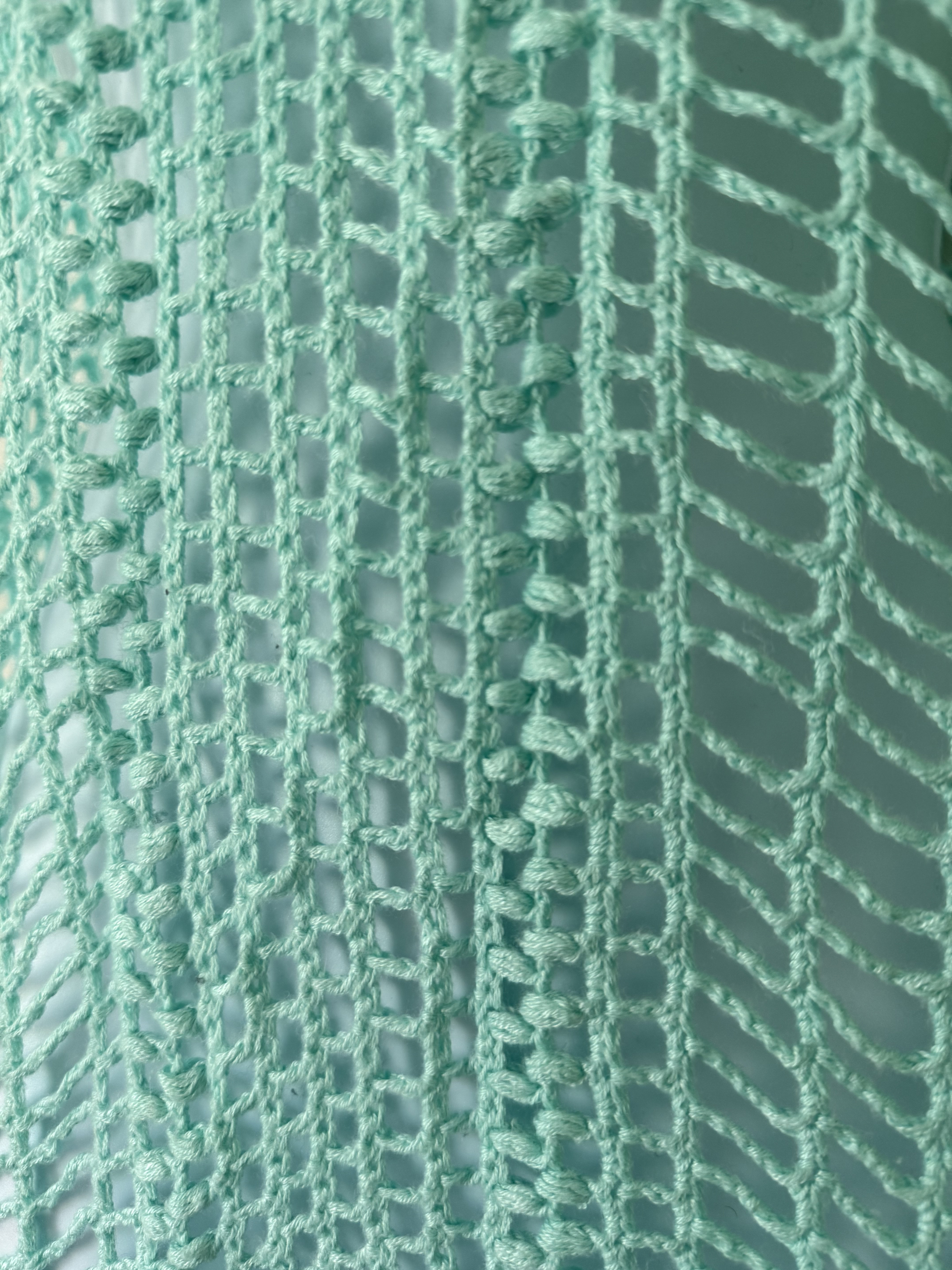 Crochet Teal Coverup Detail